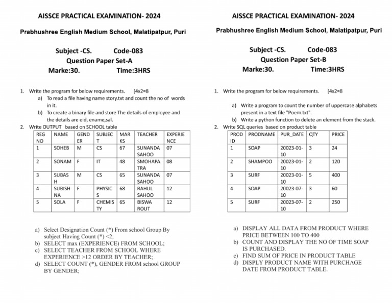 Cs Practical | PDF
