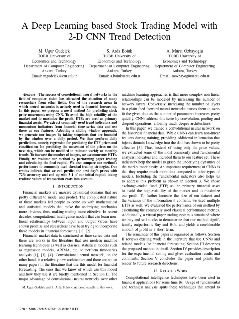 3005 A deep learning based stock trading model with 2-D CNN trend ...