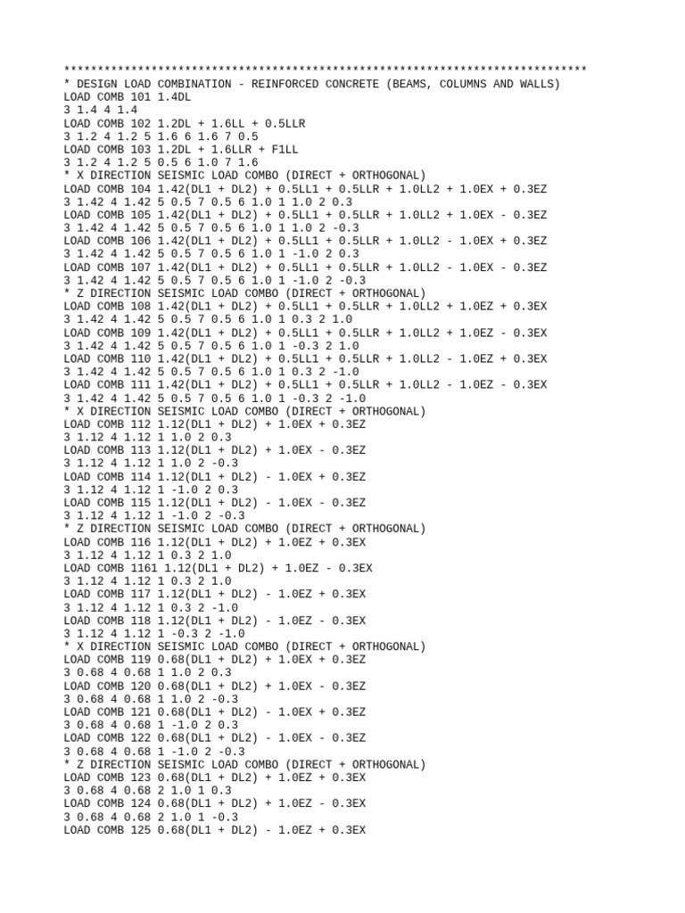 Load Combinations for Structural Design | PDF | Structural Engineering ...