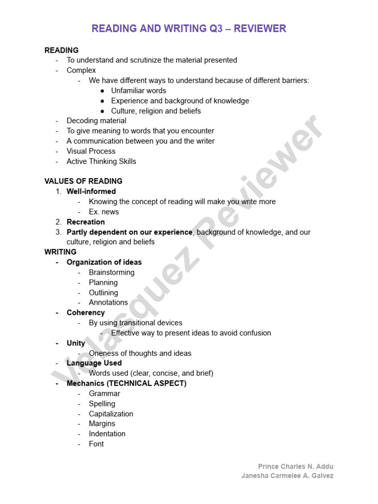 Rw Q3 Reviewer Pdf Causality Intertextuality