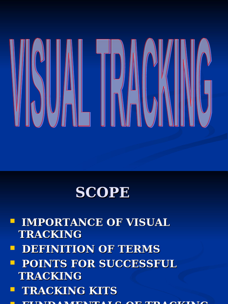 Visual Tracking Techniques and Tools | PDF