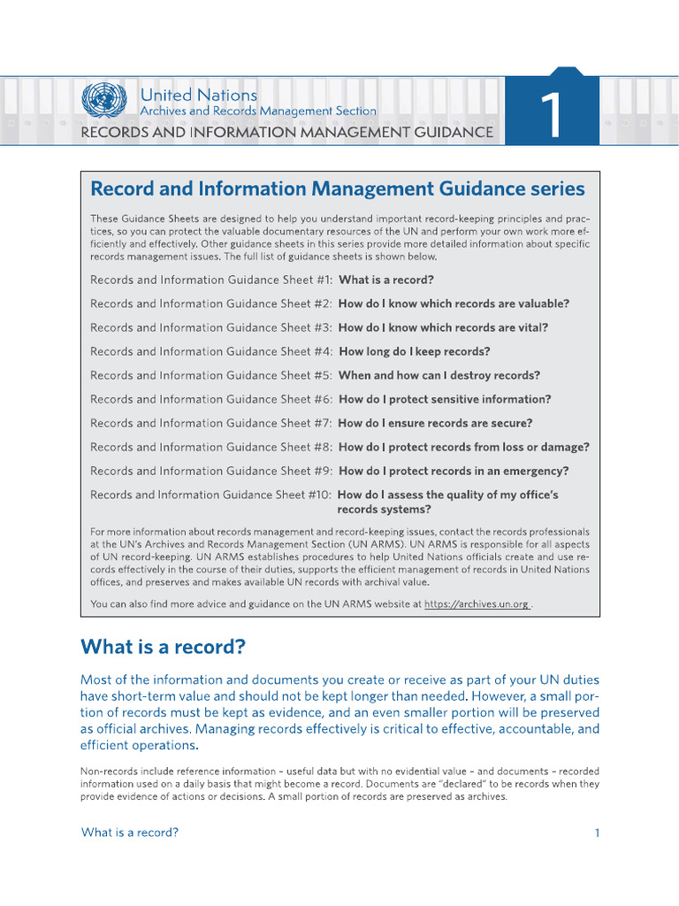 Record Management Info | PDF