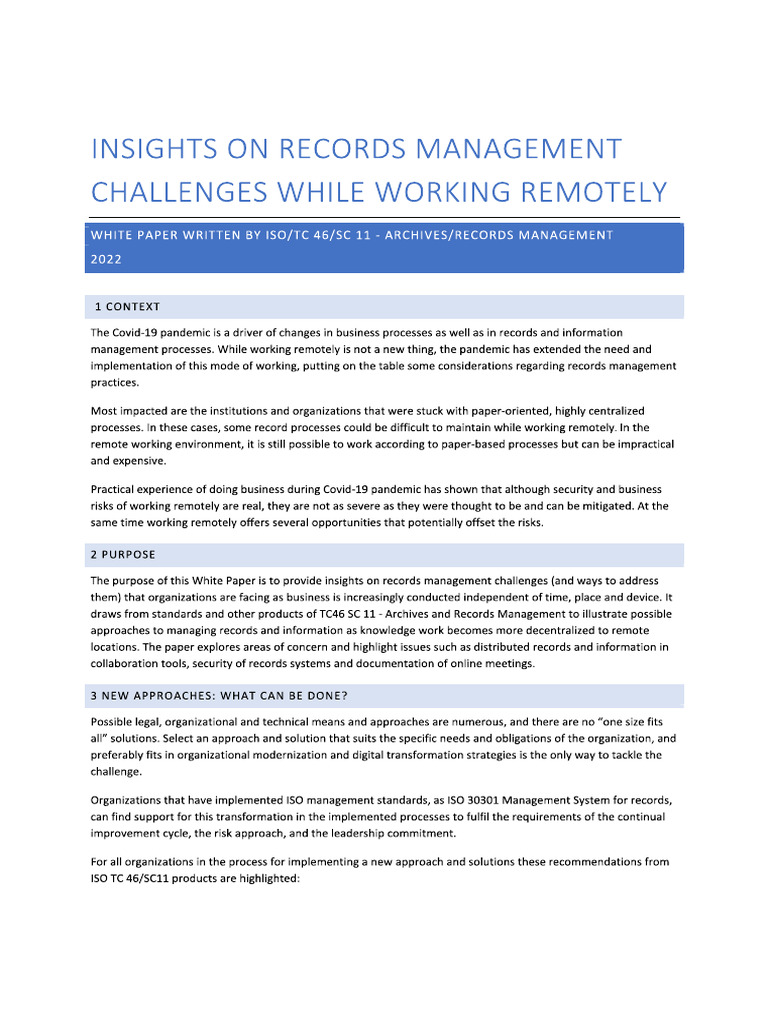 Challenges of Record Management | PDF