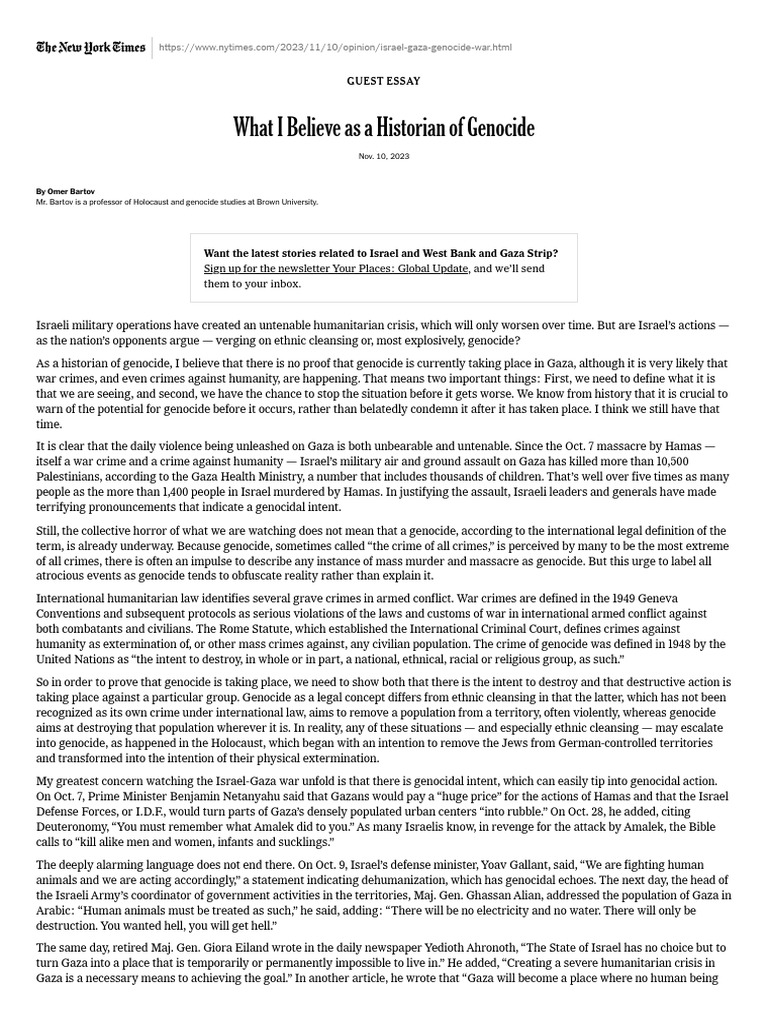 Opinion What I Believe As A Historian Of Genocide The New York