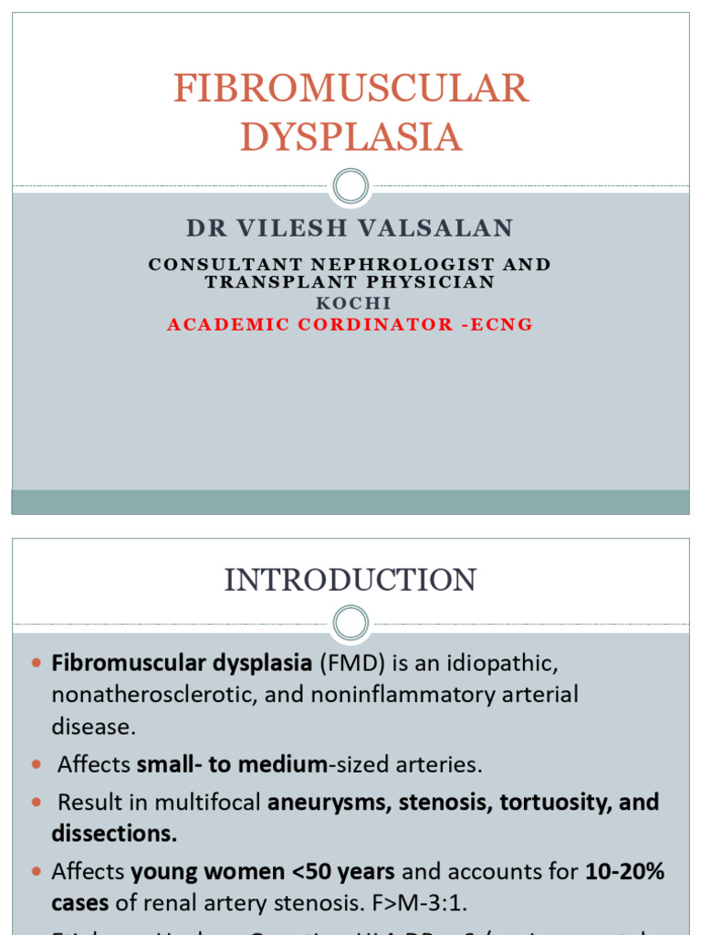 Fibromuscular Dysplasia Guide | PDF