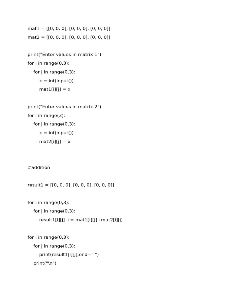Matrix pdf