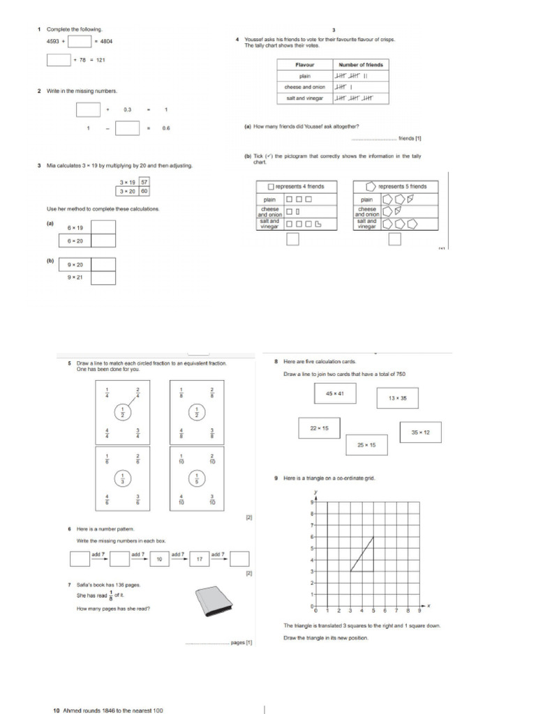 Year 5 T3 Math Exam Practice | PDF