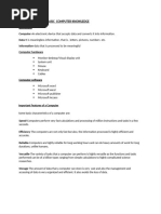 Basic Computer Knowledge Notes | PDF