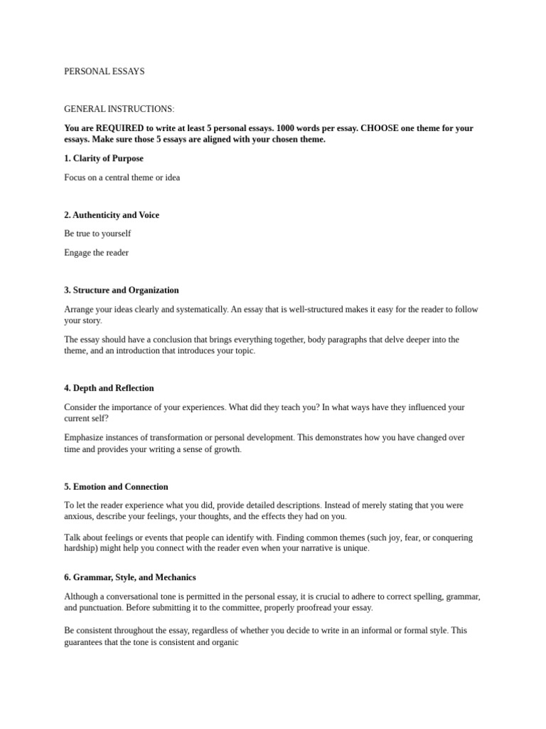 Personal Essay | PDF