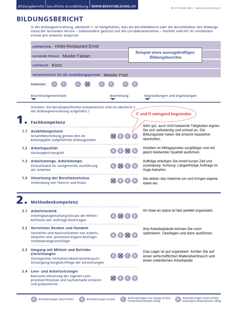 Bildungsbericht Musterbeispiel | PDF