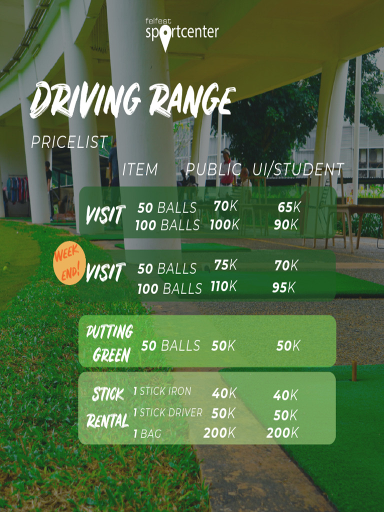 Driving Range Pricing and Membership Options | PDF