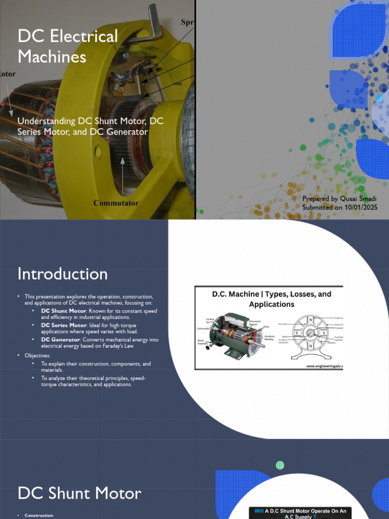 DC Electrical Machines PPT Qusai Smadi | PDF | Electric Motor ...