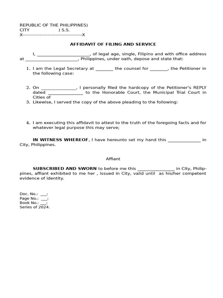 Affidavit Template | PDF