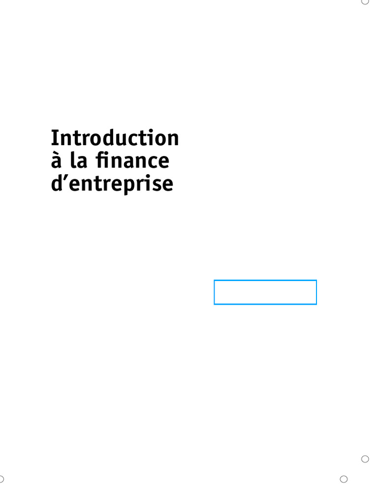 Introduction a La Finance Dx27entreprise Ed 2 Compress | PDF | Prêts ...