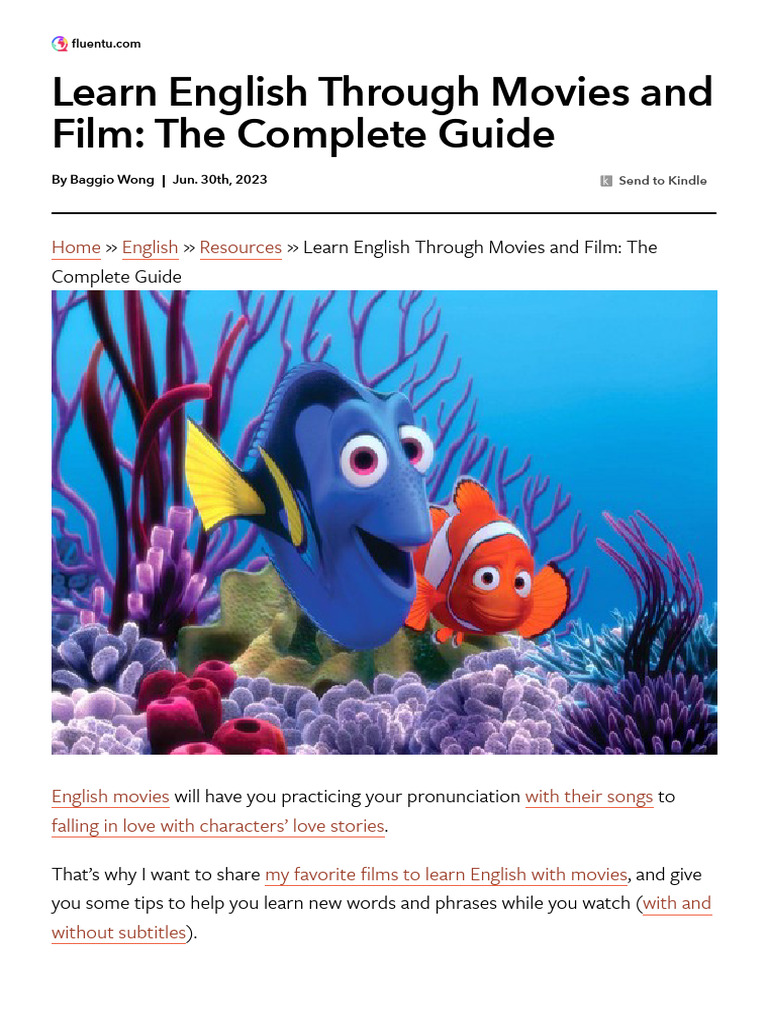 Learn English Through Movies: A Guide | PDF | English Language | Vocabulary