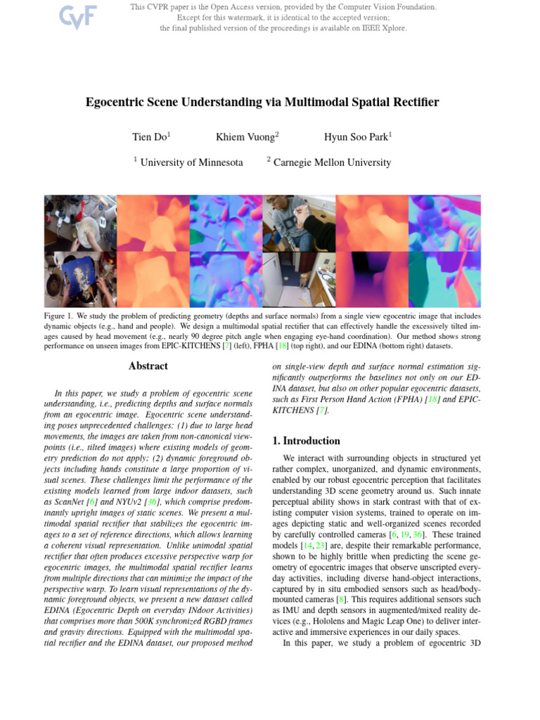 Egocentric Scene Understanding | PDF | 3 D Computer Graphics | Image