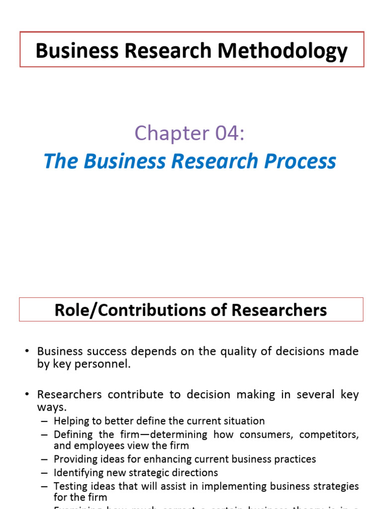 Business Research Methodology | PDF | Hypothesis | Experiment