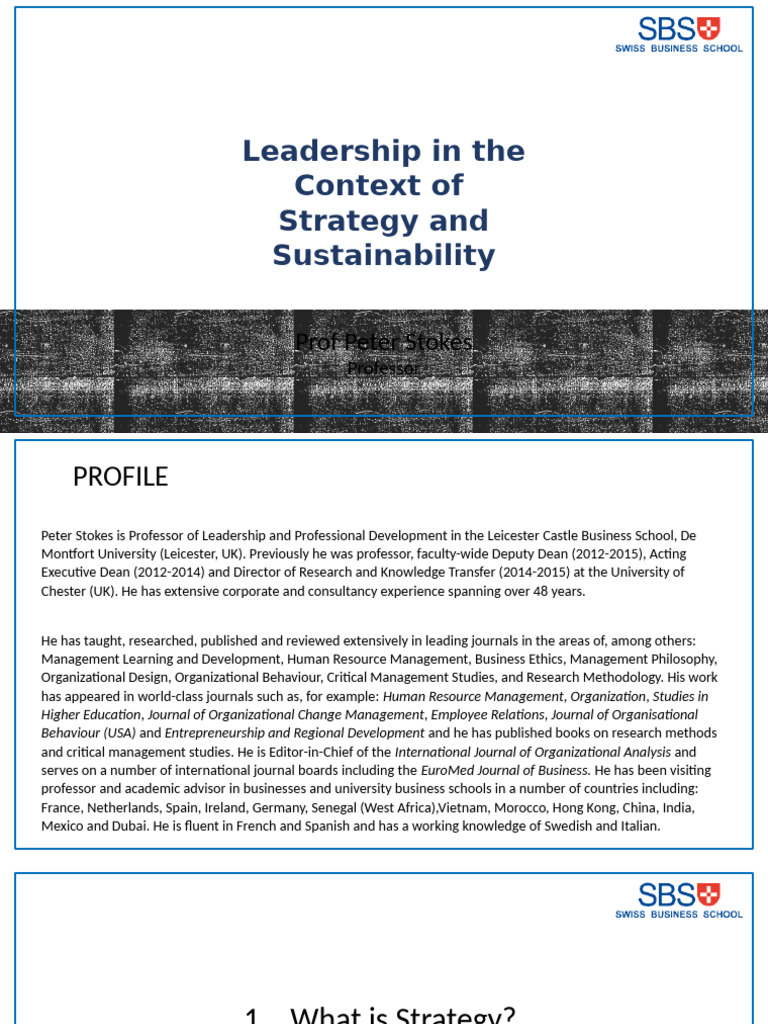 Leadership Strategies for Sustainability | PDF | Strategic Management ...