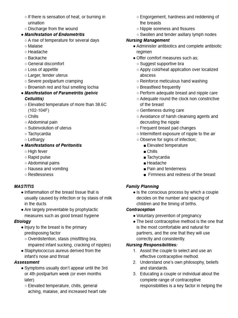 MCN Ncm107 Notes Semis 5 8 | PDF | Combined Oral Contraceptive Pill ...