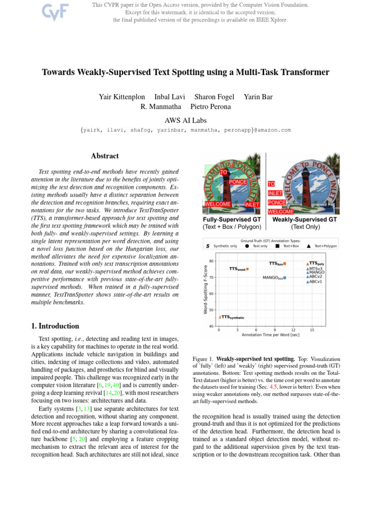 Kittenplon Towards Weakly-Supervised Text Spotting Using A Multi-Task ...