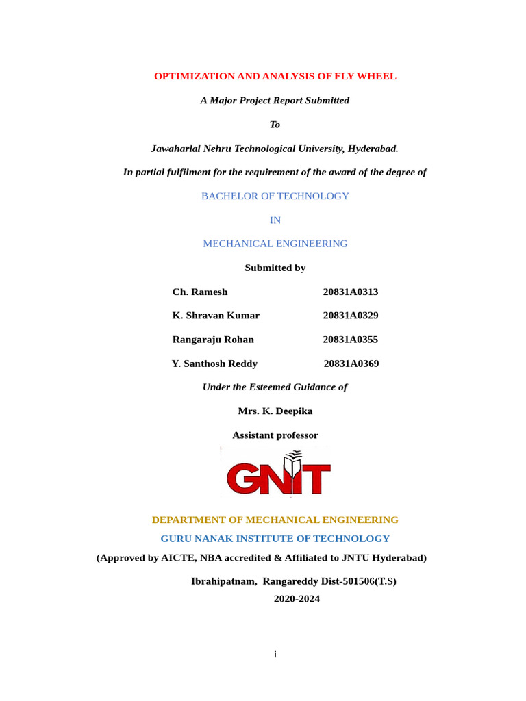 MAJOR PROJECT FINAL Updating DOC | PDF | Finite Element Method | Simulation