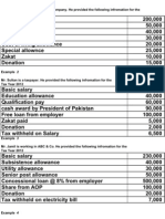 Income Tax Numericals For Practice