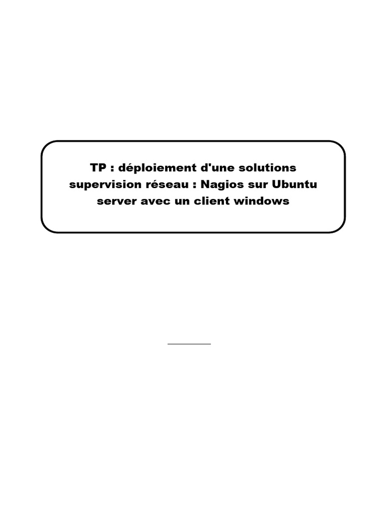 Déploiement de Nagios sur Ubuntu et Windows | PDF | Apache HTTP Server ...