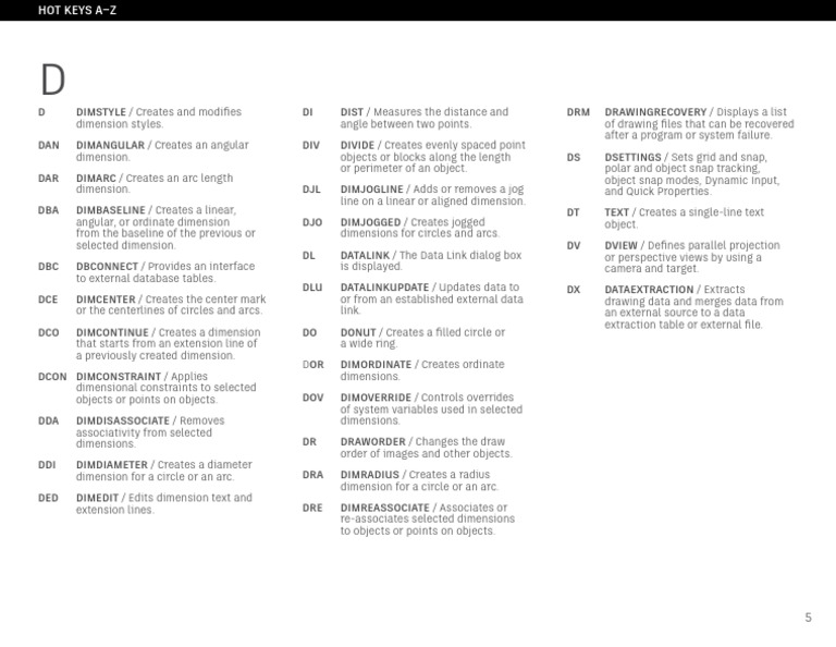 Essential AutoCAD 2021 Commands Guide | PDF