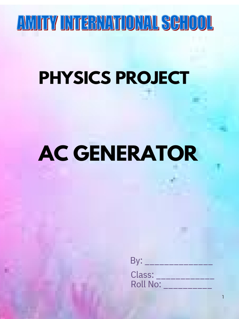 AC Generator Physics Project Report | PDF