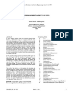 Bending Moment Capacity of Pipes