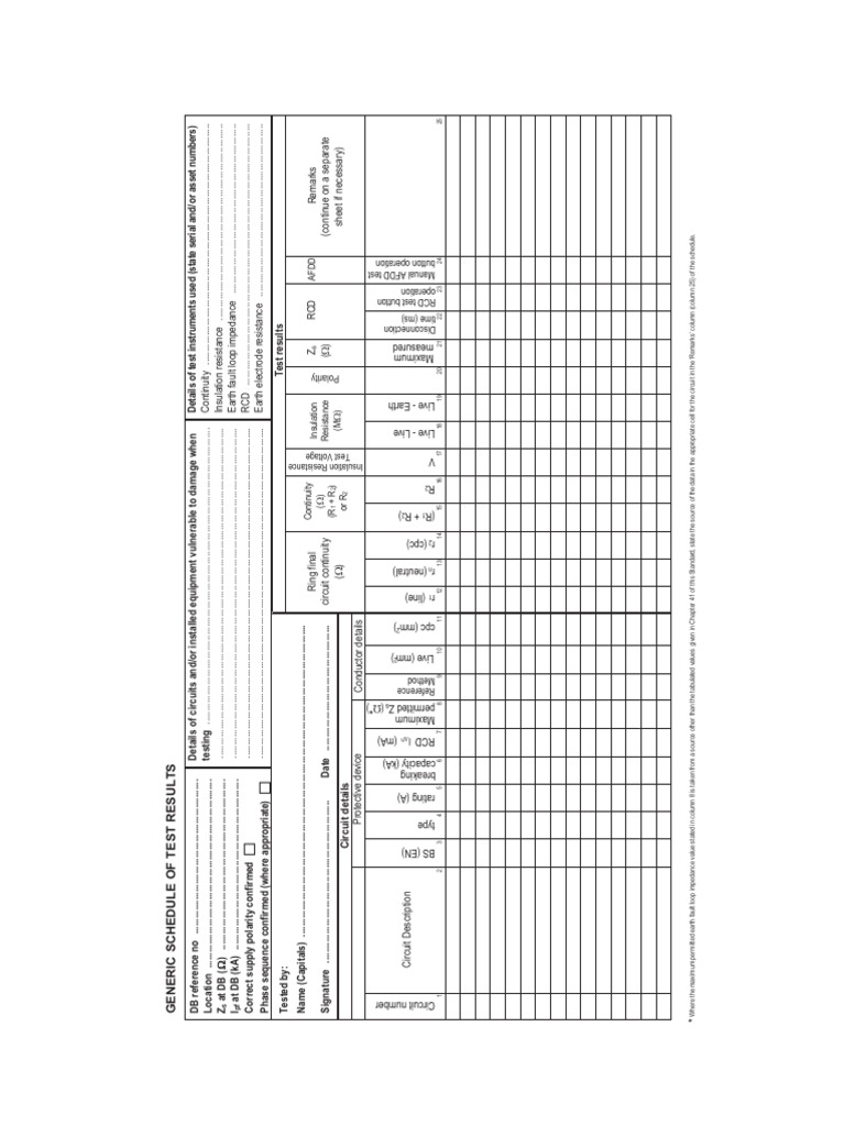 Bs 76712018 Model Forms Electrical Installation Condition Report | PDF ...