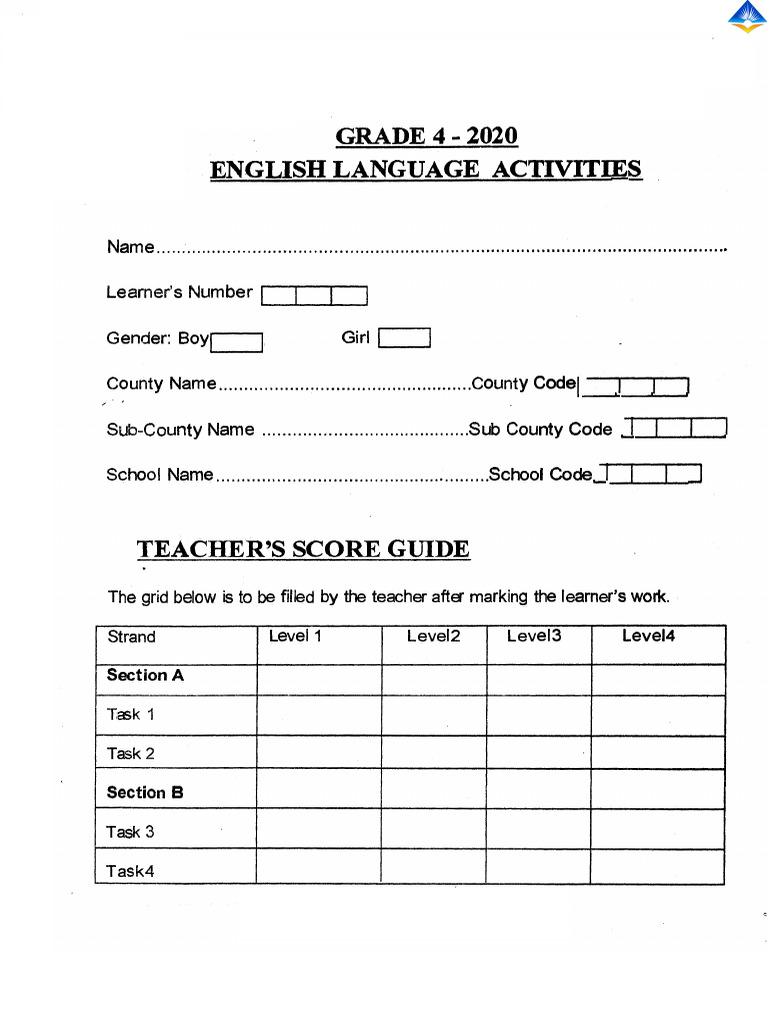 ENGLISH GRADE 4 | PDF | Human Communication | Linguistics