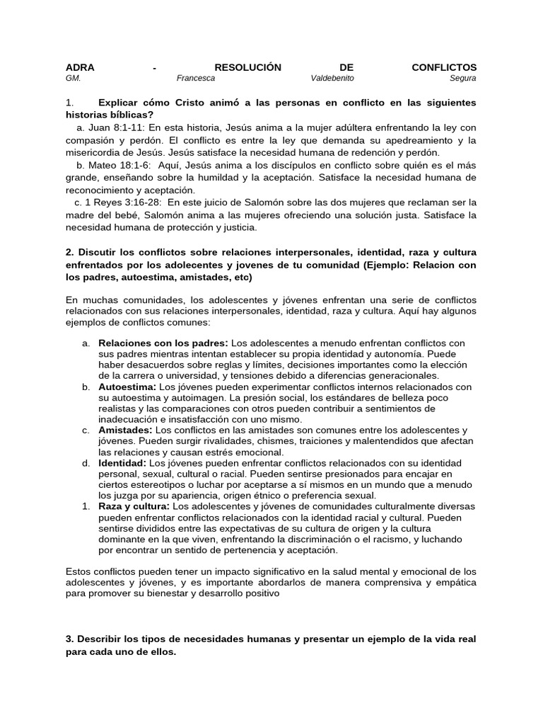 Adra - Resolución de Conflictos | PDF | Empatía | Las emociones
