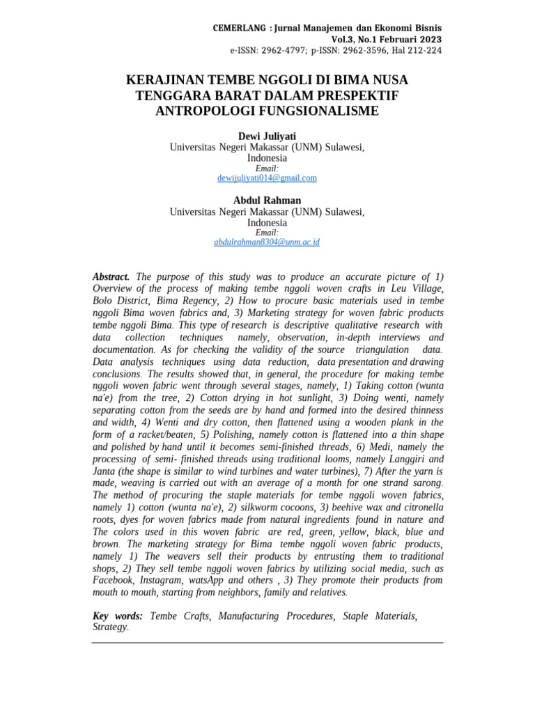 Cemerlang Vol 3 No 1 Februari 2023 Hal 212-224 | PDF