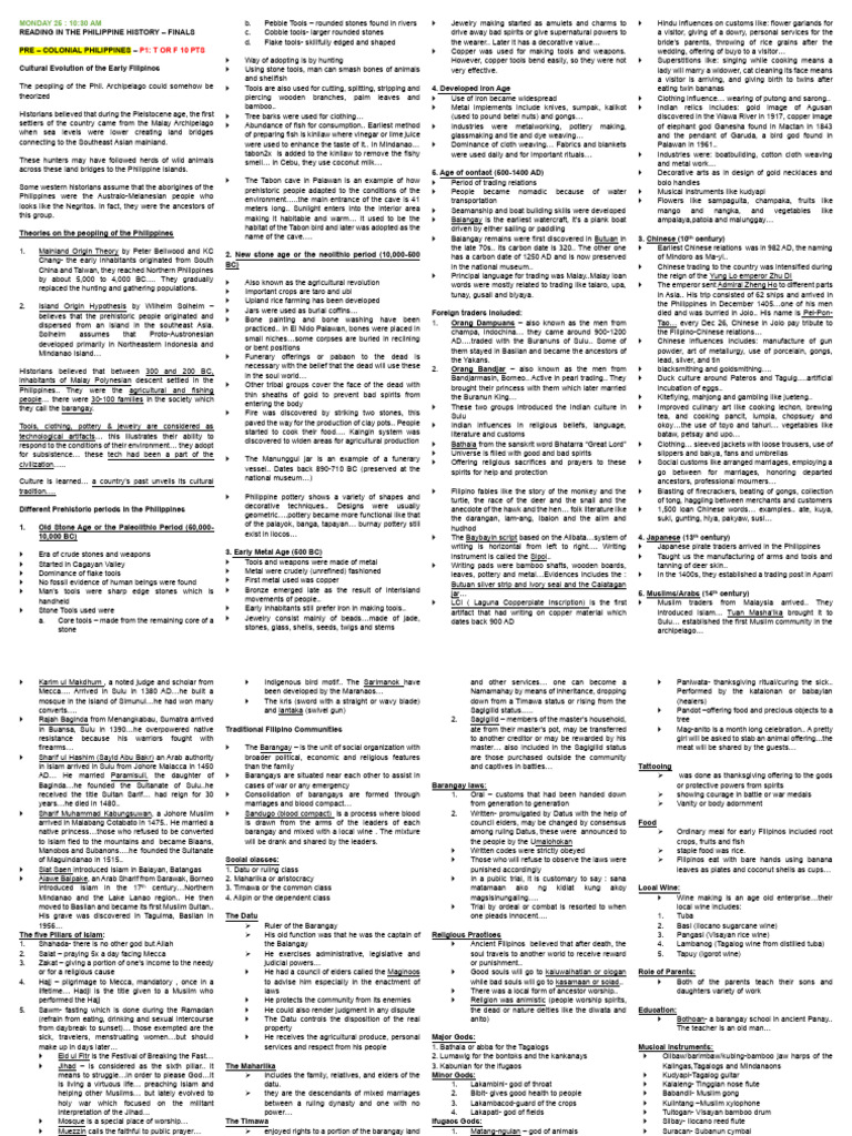 Reading in The Philippine History | PDF