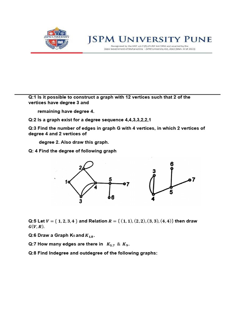Graph Theory Basics and Exercises | PDF