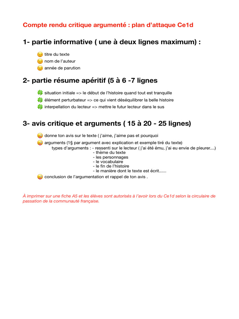 Compte Rendu Critique Ce1d Histoire | PDF