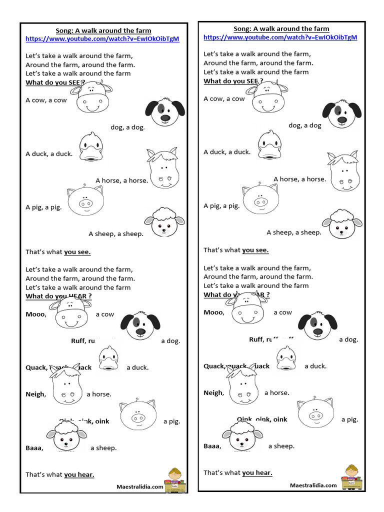 Farm Animals: A Fun Song Guide | PDF