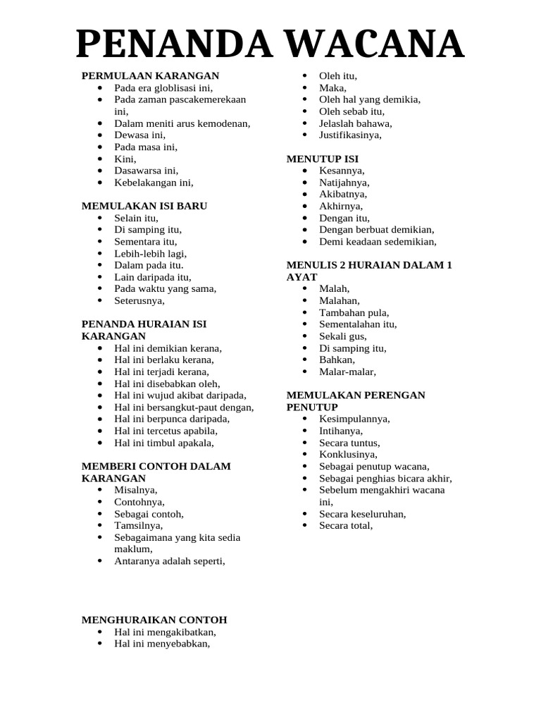 Penanda Wacana | PDF