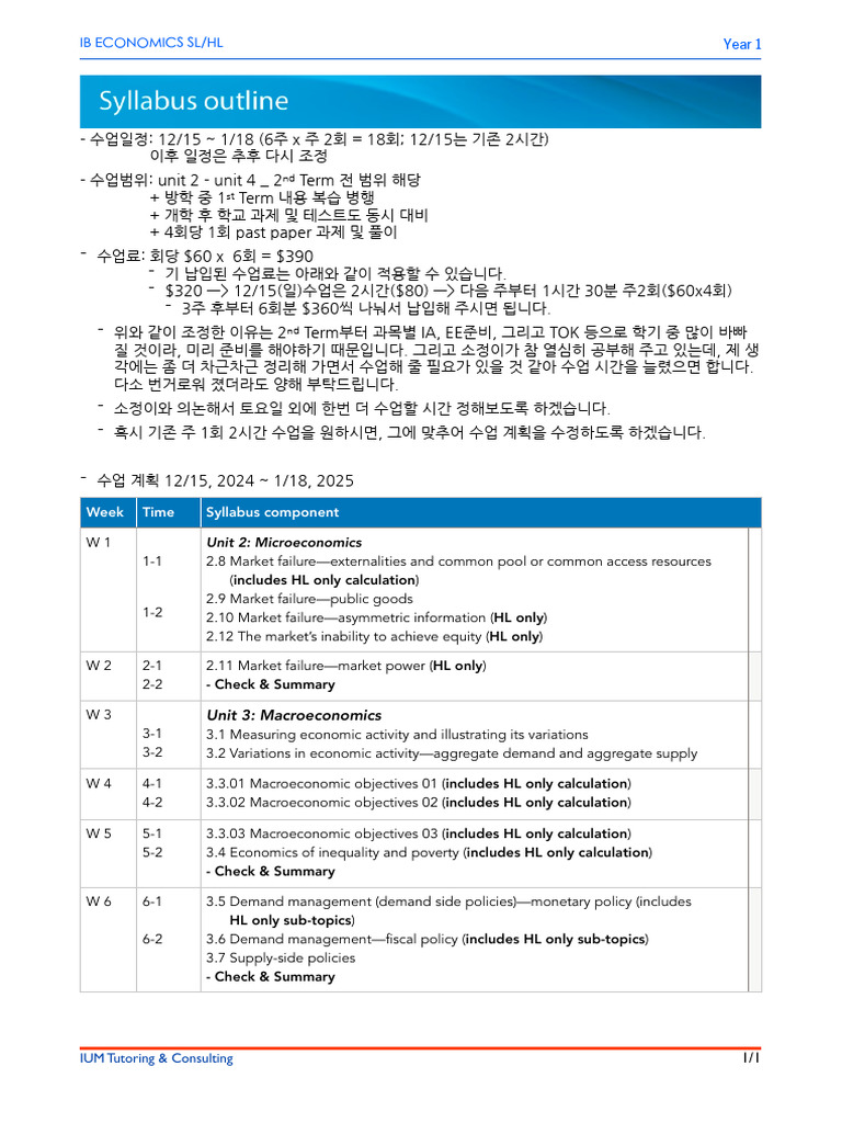 IB Economics Explanation & Syllabus 2 | PDF