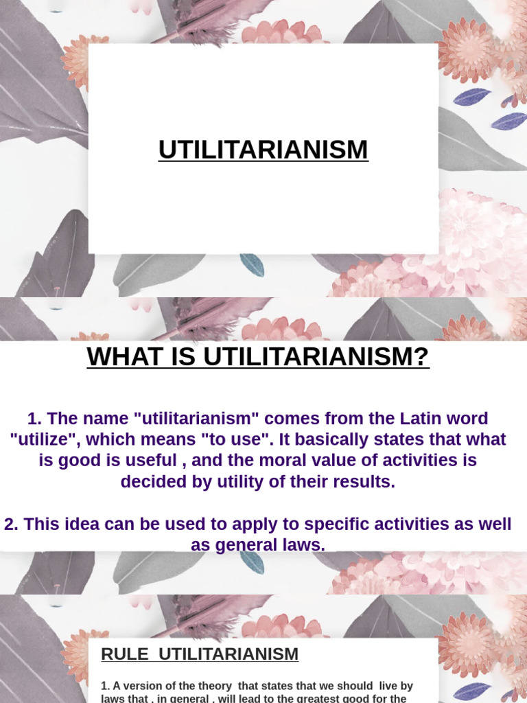 Utilitarianism Wps Office | PDF | Utilitarianism | John Stuart Mill