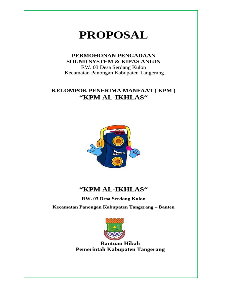 Proposal Pengadaan Sound System RW. 03 | PDF