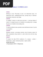 Sem: II Programming in C-II (SPH8S12) Credit: 2: Unit-I