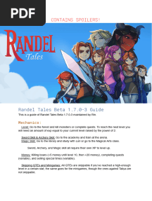 Randel Tales Beta 1.7.0-3 Guide