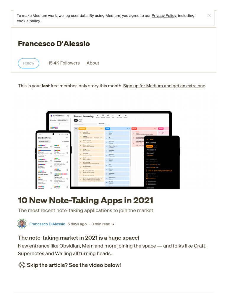 10 New Note-Taking Apps in 2021. The Most Recent Note-Taking - by ...