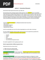 Section 1 - International Payments: Business Risks - International Financial Management