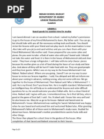 CBSE Grade 10 Arabic Lesson Translations | PDF | Schools | Libraries