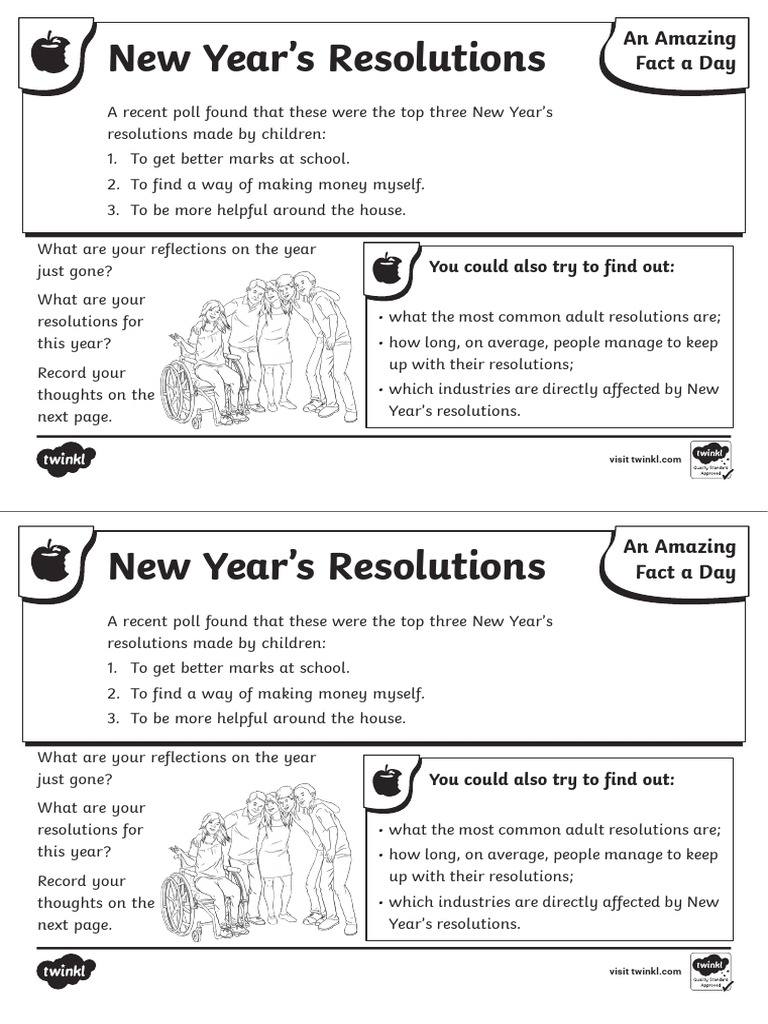 Kids' New Year Resolutions Guide | PDF