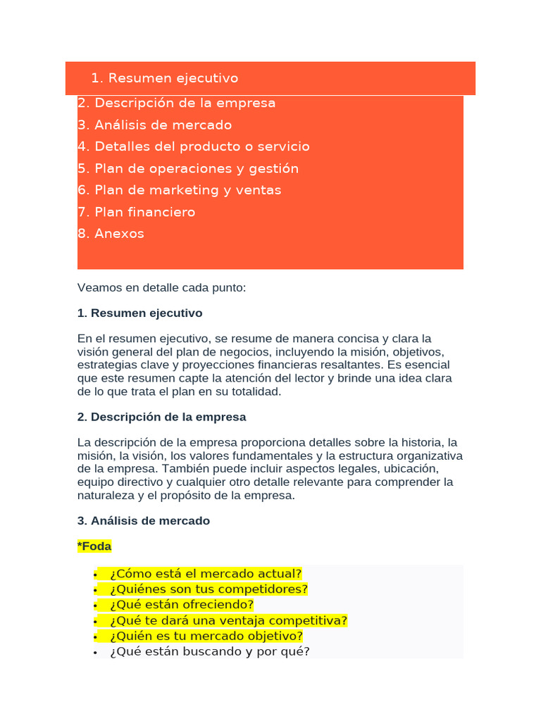 Guía Completa para un Plan de Negocios | PDF | Plan de negocios | Marketing