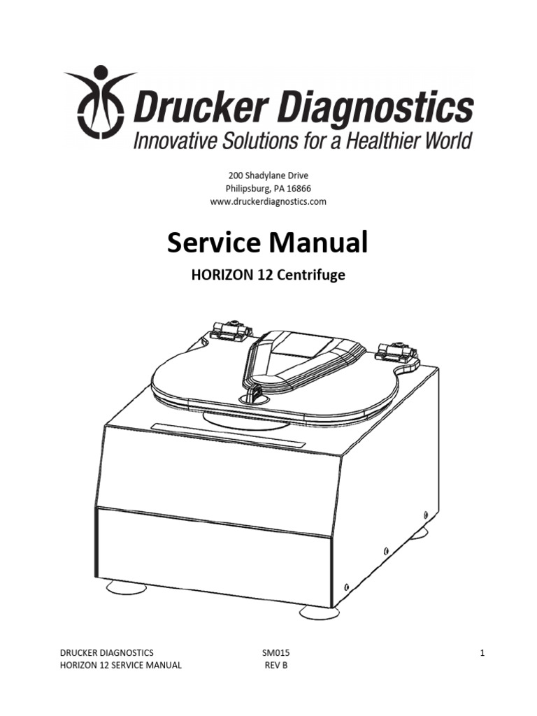 Horizon 12 Centrifuge Service Manual | PDF | Centrifuge | Printed ...